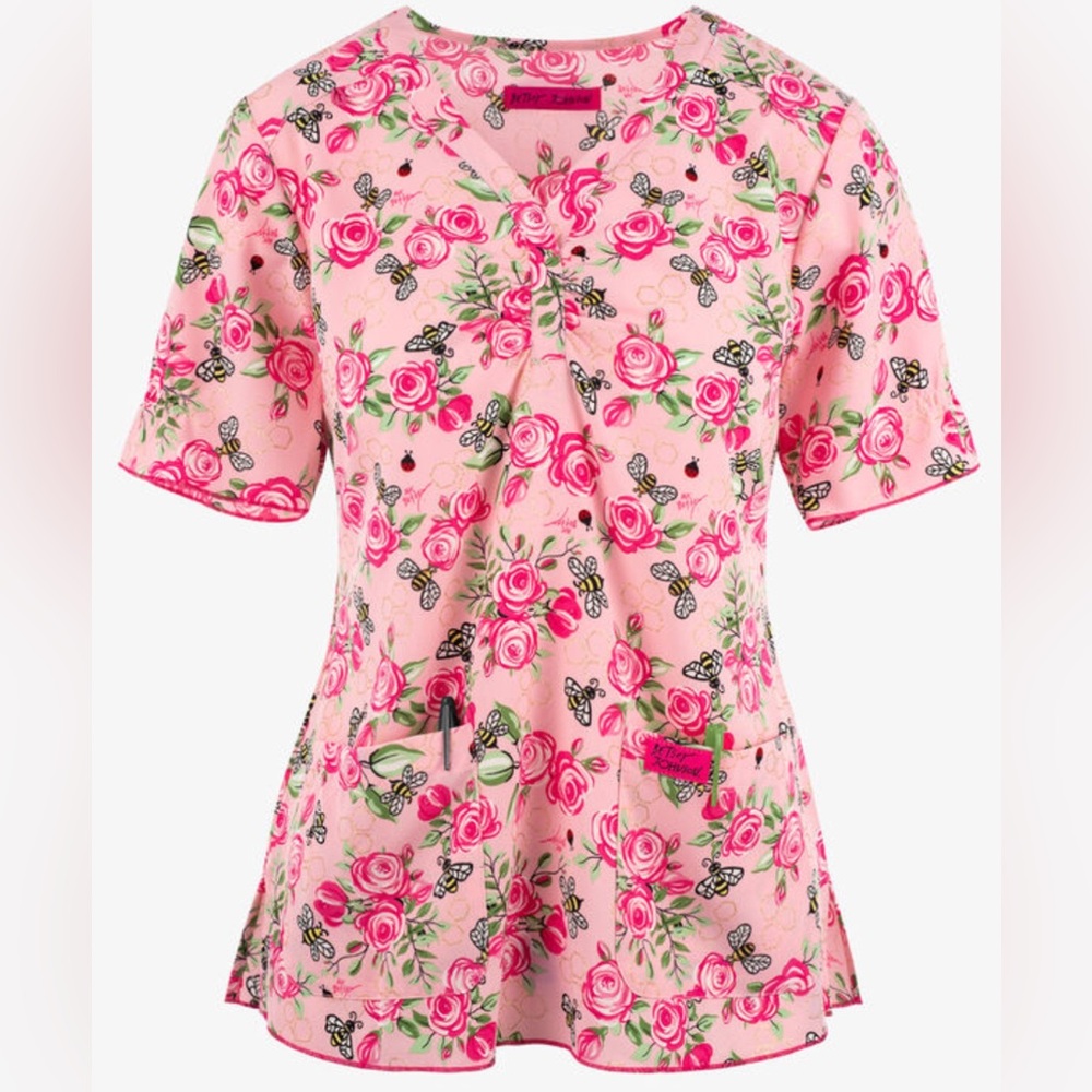 Koi-Betsy Johnson Sweet and Bumble Scrub top